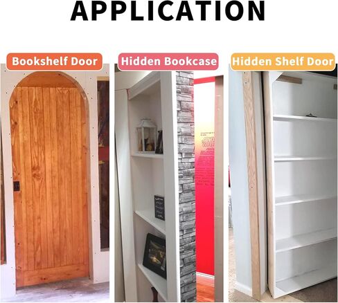 TamBee Heavy Duty Pivot Hinge 300lbs Load Hidden Door Hinges for Secret Door 304 Stainless Steel Hidden Bookcase Hinges Pivot Door Hinge with Door Ball Catch 136KG Load-Bearing in Saudi Arabia