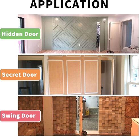 TamBee Heavy Duty Pivot Hinge 300lbs Load Hidden Door Hinges for Secret Door 304 Stainless Steel Hidden Bookcase Hinges Pivot Door Hinge with Door Ball Catch 136KG Load-Bearing in Saudi Arabia