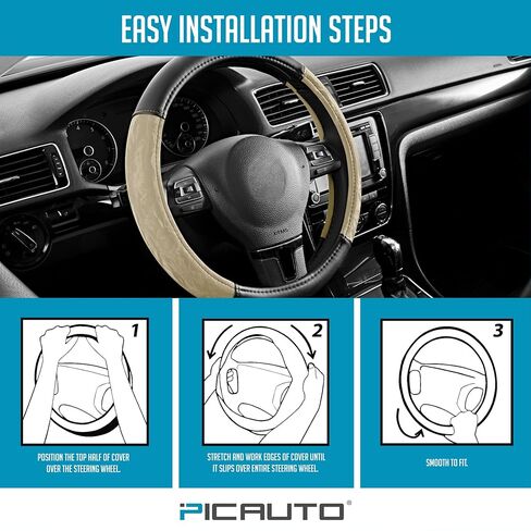 غطاء عجلة القيادة التلقائي للموافقة المسبقة عن علم ، واقي عجلة القيادة من الحبوب الحريرية ، والقبضة المريحة ، و 14.5-15. in Kuwait