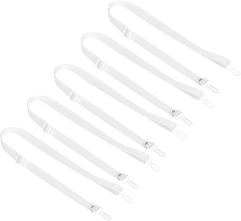 PATIKIL 125cm x 2cm Replacement Shoulder Strap, 5 Pack Adjustable Swivel Clips Hook Buckle Slide Crossbody Bag Belt for Water Bottle Carrier Sling Bag, Black in Saudi Arabia