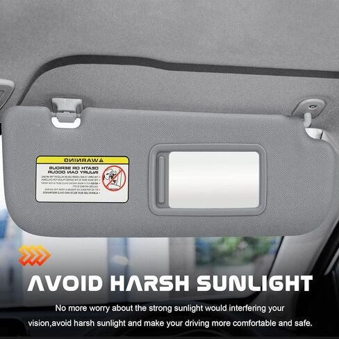 Gray Passenger Right Side Sun Visor Replacement Compatible with 2011 2012 2013 2014 2015 Hyundai Elantra Replace 852203X000TX in Saudi Arabia