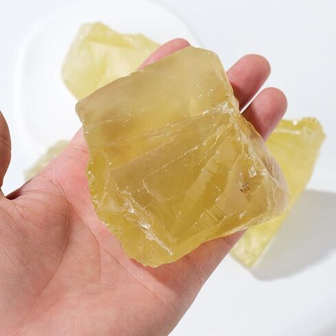 Apengshi 1pcs Citrine Raw Crystal 0.55-0.66lb Natural Crystal Healing Stones Rough Crystal Gemstones for Tumbling, Polishing, Home Decoration, Fish Tank Decoration DIY, Wicca Therapy in Kuwait