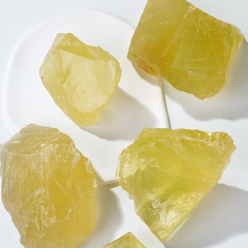 Apengshi 1pcs Citrine Raw Crystal 0.55-0.66lb Natural Crystal Healing Stones Rough Crystal Gemstones for Tumbling, Polishing, Home Decoration, Fish Tank Decoration DIY, Wicca Therapy in Kuwait