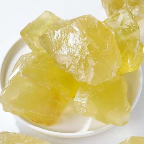 Apengshi 1pcs Citrine Raw Crystal 0.55-0.66lb Natural Crystal Healing Stones Rough Crystal Gemstones for Tumbling, Polishing, Home Decoration, Fish Tank Decoration DIY, Wicca Therapy in Kuwait