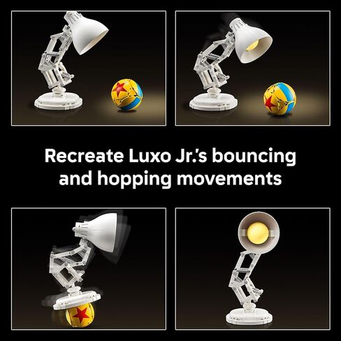 LEGO Ideas Disney Pixar Luxo Jr. - Room Decor and Building Set for Adults - Office and Desk Decor for Women and Men, Ages 18+ - Brick-Built Lamp DIY Kit - Collectible Gift Idea for Movie Fans - 21357 in Saudi Arabia