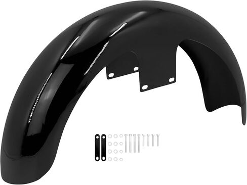 Front Fender 19'' 21'' 23'' Wheel Wrap Fit For Harley Touring Street Glide Road King Electra Glide Baggers (120/R19 Gloss Black) in Saudi Arabia