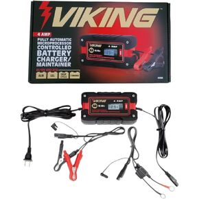 Viking 4 Amp Fully Automatic Microprocessor-Controlled Battery Charger/Maintainer: The Safest, Smartest Way to Charge Your Batteries