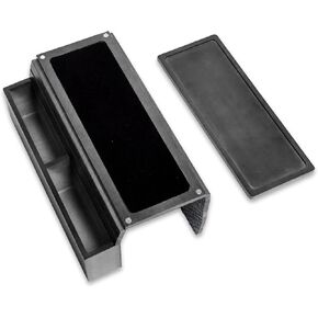 Couch Arm Tray - Bamboo Couch Table Armrest with Side Storage Pockets - Anti-Slip Multifunctional Sofa Snack Organizer for Drinks, Phone, Remote, and More (Black)