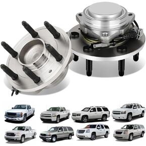 Front Wheel Hub and Bearing Assembly 6-Lug FIT 2007-2014 Escalade Suburban Tahoe Yukon 2007-2013 Silverado Sierra 1500 2WD Replace 515097 10393170 22841382