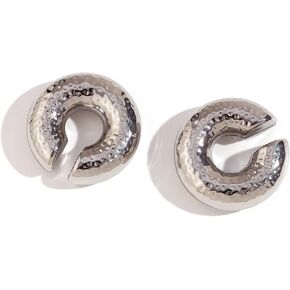 Sterling Silver Hoop Earrings for Women, High-Carbon Diamond Hoop Earrings, Hypoallergenic Diamond Huggies Earrings for Women