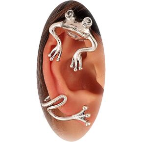 أقراط Frodete Frog Wrap: سبيكة نحاسية ، خضراء ، لا الأحجار الكريمة ، البالغين ، للجنسين ، الذكرى السنوية ، موضوع الحيوانات ، hypoallergenic ، أذن الكفة