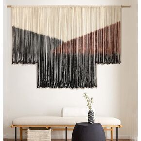 خدعة جدار كبير معلقة Tie-dye غزل الأنسجة الهندسية الملونة البوهيمية ديكور 57 "WX31 L (أصفر أخضر)
