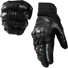 Motorcycle Gloves for ATV MTB Cycling Hiking,Carbon Fiber Shell Protection,Motocross Goatskin Leather Glove for Dirt Bike Motorbike Racing