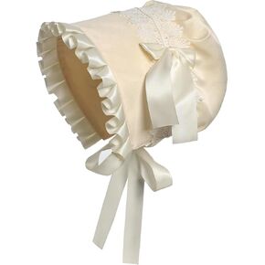 Women's Mob Cap Victorian Housemaid Bonnet Pilgrim Hat Colonial Costume Accessory