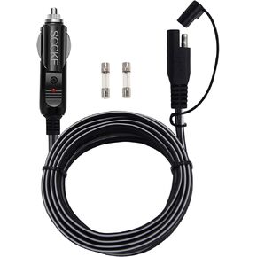 16.5ft 14wg 12v سداف سجائر أخف إلى SAE Quich Excess Adapter Extension Cable مع 20A Fuse و LED LID