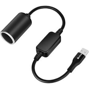 Devinal USB A ذكر إلى 12 فولت/18W سجائر محول سجائر محول المحول لكشف الرادار ، داش ، GPS ، شرائح ضوء LED للسيارات ، 1 قدم