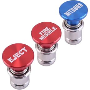 Dunsihui 3pcs elege nitrous fire massiles button cillette button button -12v power cover application fit thero auto car truck wight button button muction