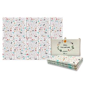 Parklon Baby Play Mat, Foldable, Lightweight, Portable, Comes with Carry Case, Large Size (78.7 x 55.1), Indoor, Outdoor, Waterproof, Made in Korea
