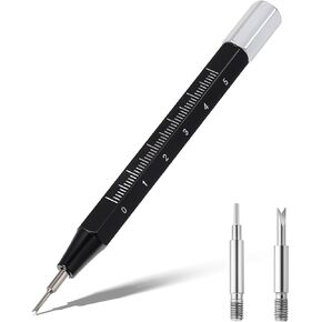 Watch Spring Bar Tool, Stainless Steel Watch Band Tool with Ruler for Adjust, Professional Watches Adjustment Kit for Watchbands Spring Bars Pins Remove and Replace(Black)