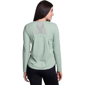 RBX Active Women's Long Sleeve Ventilated Mesh Lightweight Running Workout Crewneck T-Shirt