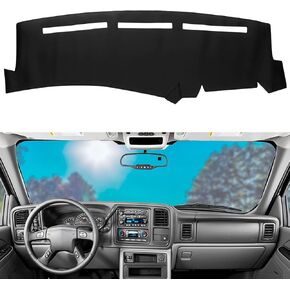 Dashboard Dash Mat Cover Leather Dashboard Pad Sun Protection Anti-Vertigo Mat Blanket Compatible for 2007-2011 Toyota Camry(Black)