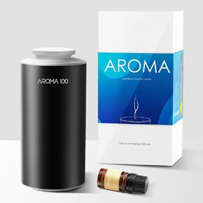 Waterless Diffuser for Essential Oil, Battery Operated Nebulizer Rechargeable Mini Scent Diffusers for Home Cars Room Office 3 Timers & 3 Mist Levels