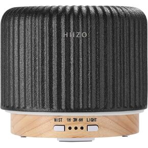 T19 Ceramic Aroma Diffuser – Handcrafted Ultrasonic Diffuser & Humidifier, 200ml, Dynamic Breathing Light, Waterless Auto-Off, Natural Wood Base, Luxury Home Décor (White Ceramic)