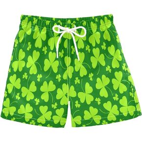 Pizza Slice Turquoise Boys Swim Trunks Toddler Beach Board Shorts Quick Dry Kids Swimwear Bathing Suits M