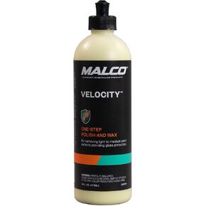 Malco Velocity One-Step Polish and Wax - One Step Automotive Paint Restoration/Clear Coat Scratch and Swirl Remover/Re-Shine and Protect Old, Aged Paint to Look New / 16oz (265016)
