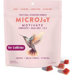 تحفيز Gummies-الطاقة ، القدرة على التحمل والدماغ مع فطر Cordyceps ، Maca & Vitamin B12-نباتي ، خالي من الغلوتين ، غير المعدلة وراثيا-نكهة التوت-30 حصص