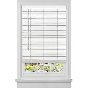 Cordless GII Madera Falsa 2-in Faux Wood Plantation Blind - 36-in W x 52-in L - White