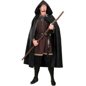 Renaissance Cloak with Hood Medieval Cape for Men and Women Halloween Costume