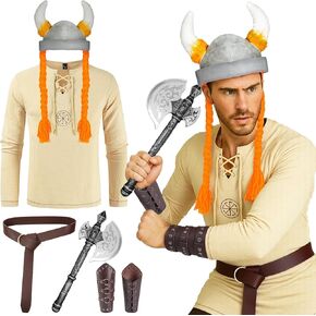 Viking Costume Viking Outfit of Men Barbarian Costume Medieval Viking Pirate