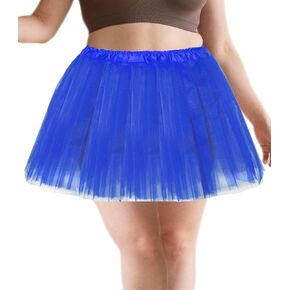 Plus Size 2XL/3XL Women Red White Blue Tutu USA American Flag Tulle Skirt Adult Teens 4th of July Patriotic Costume