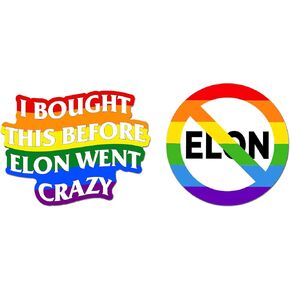 No Elon Car Bumper Magnet Decals 5 Inch I Bought This Before We Knew He was Crazy Car Accessories Durable Magnet Decal for Cars