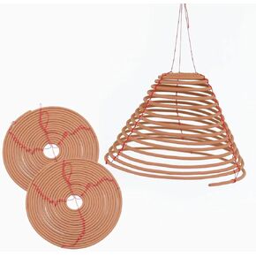 Citronella Incense Coil - Long Lasting 36 Hours Burn Time - Hanging Citronella Candles Outdoor for Patio, Backyard and Camping Lighting,3 Pack (7")