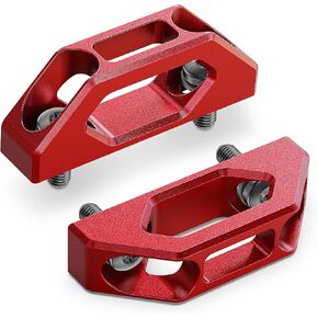 RENO Tie Down Hooks, Aluminium Trailer Bed Tie Down Anchors Compatible with 2007-2022 Tundra / 2005-2024 Tacoma, Replaces OEM 66312-0C010 (Red,2PCS)