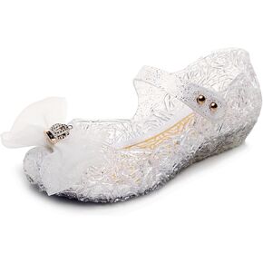Frozen Elsa Jelly Sandals for Toddler Girls - Princess Dress Up Shoes for Cosplay & Birthday Party