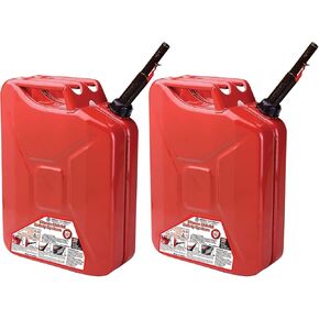 Midwest Can 5-Gal Metal Gas Can w/Spout (2 Pack)