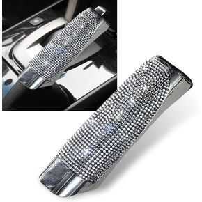1 PC BLING CAR HANDRING HANDRIAL SHELL ، 4.84 "× 1.14" × 0.66 "مع غطاء راينستون مضاد للخلع وغطاء الغبار اللامع مثالي قشرة واقية محيطة كاملة ، لمعظم السيارات (بيضاء)