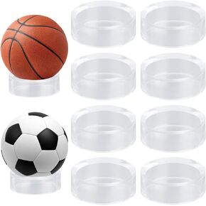 GORGECRAFT 12Pcs Round Acrylic Risers Display Stands Clear Plastic Pedestal Disc Column Nesting Buffet Jewelry Ring Sphere Shelf Stands with Hollow Bottom for Jewelry Balls Food Table Display