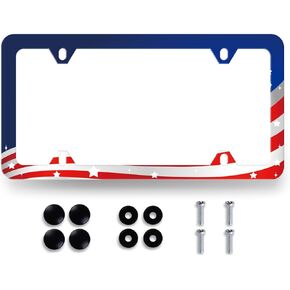 Sexy Leopard License Plate Frame Pink Leopard Animal Print License Plate Holder Colorful Stainless Steel Parts Funny License Plate Decoration with Screws 12.3" x 6.3"