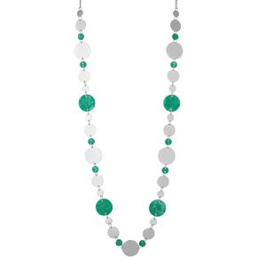 BULINLIN Long Silver Necklace for Women Boho Statement Long Necklace Mother's Day Chunky Costume Jewelry for Women