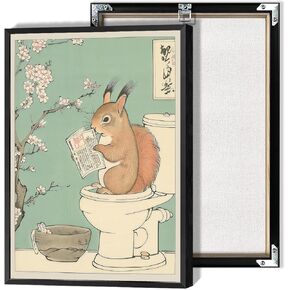 Funny Black And White Wall Poster - "Welcome To The Bathroom A Cat Will Be With You Shortly"Bathroom Pictures Pringt And Accessories 8x12in Unframed