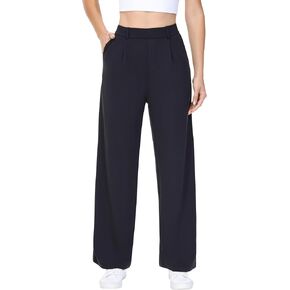 Comfy Dress Pants Women Work Office Business Casual Lounge Straight Leg Trousers with Pockets Yoga Trendy Slacks