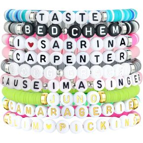 imani 𝐒𝐡𝐨𝐫𝐭 𝐧' 𝐒𝐰𝐞𝐞𝐭 Inspired Bracelet Jewelry Album Merch Accessories for Women Fans Costume Outfit Dress Decor (9 pcs)