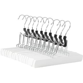 Amazon Basics Wooden Pants Hangers - Cherry, 10-Pack in Saudi Arabia