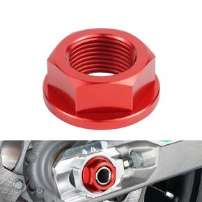 Red Compatible Rear Axle Nut Aluminum Compatible with Beta 250/300 RR 2T Enduro Racing 2013-2024 390/430/500RR-S 4T 2015-2024 450/400RR 4T Enduro 2010-2014 See Fitment
