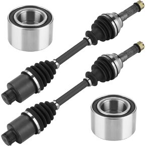 Rear Left or Right CV Axle & Wheel Bearing Kit for Polaris Sportsman 400 450 500 570 800 & Hawkeye 2x4 2006 2007 2008 2009 2010 2011 2012 2013 2014 2015, 2 CV Axles and 2 Wheel Bearings