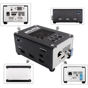 Custom Metal Cases Kits for Terasic DE10-Nano Game Machine Accessories, DIY Metal Shell Kit for Mister FPGA (Silver)